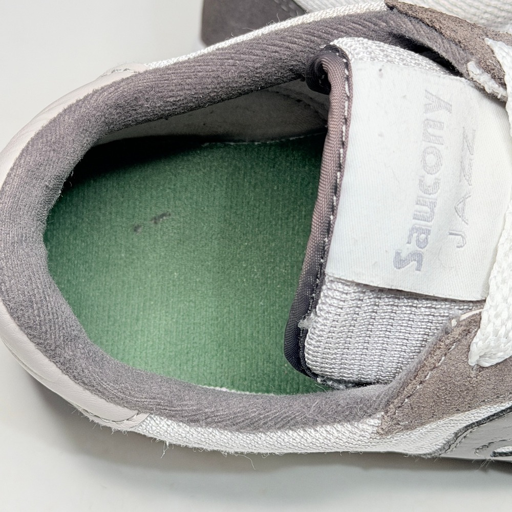 Saucony Jazz Sneakers Women 9 Grey Green Retro Suede Mesh Running Shoes - Picture 7 of 9